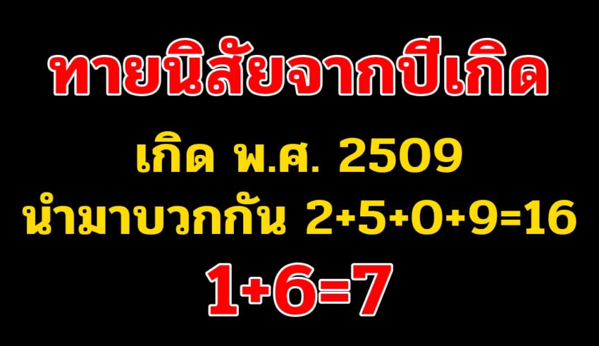 รู้นิสัยตัวเองและคนรอบข้าง จากการคำนวณปีเกิด