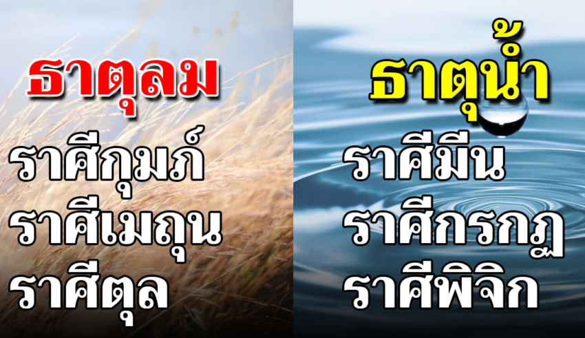 ธาตุทั้ง 4 สามารถบอกถึงความเป็นคุณได้