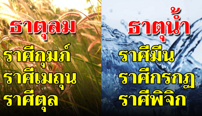 ธาตุทั้ง 4 สามารถบอกถึงความเป็นคุณได้