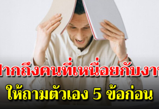 (เขียนไว้ดีมาก) สำหรับคนที่กำลัง เหนื่อย ท้อแท้ กับการทำงาน